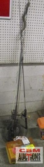 Lot Of Fishing Pole & Tackle Box