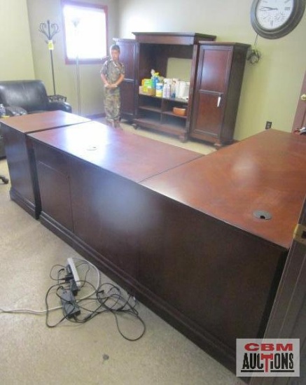 Whalen Executive...L Shaped Deck, File Cabinet, Entertainment...Storage Cabinet