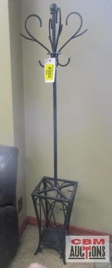 Metal Coat Rack With Umbrella Stand