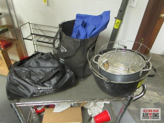 Lot Of Duffel Bags, Cooking Pots & Misc