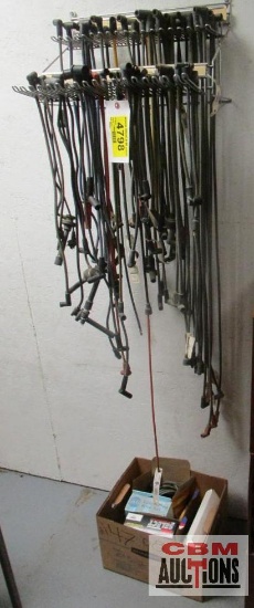 Lot Of Spark Plug Wires & Display Rack (Buyer Removes)