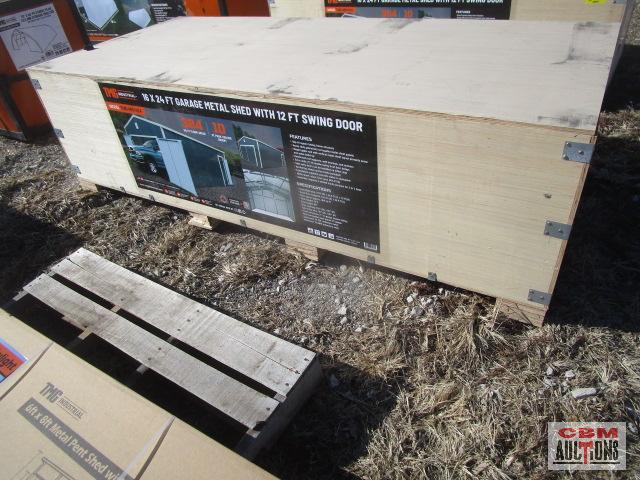 TMG-MS1624 TMG Industrial 16' x 24' Metal Garage Proxibid