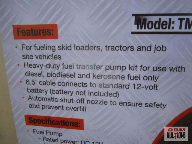 TMG Industrial Portable Diesel Transfer Pump w/49' Hose Reel, Auto Shu