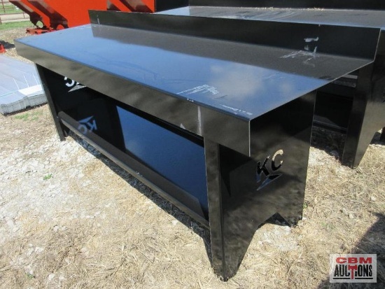 25"x 90" Steel Work Bench With Lower Shelf, KC End Panels, Weighs #243 (Unused)