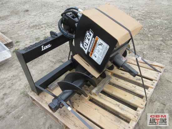 Lowe 1650 CLH...Classic Post Hole Digger with 12" Auger 2" Hex Drive, Skid Steer Mounting Plate, Hos