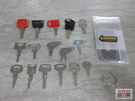 Equipment Key Starter Kit, Fits 100'S Of Models Of Machines. 16 Of The Most Popular Keys Used On