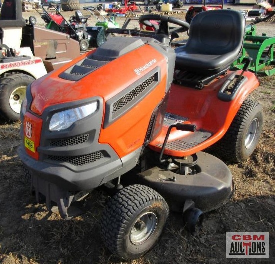 Husqvarna YTA 22V46 Riding Lawn Tractor, 22Hp Intek, 280 Hrs, 46" Deck (Runs & Drove Into Line)