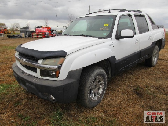 2003 Chevrolet Avalanche Pickup Truck, VIN # 3GNEK13T63G103619