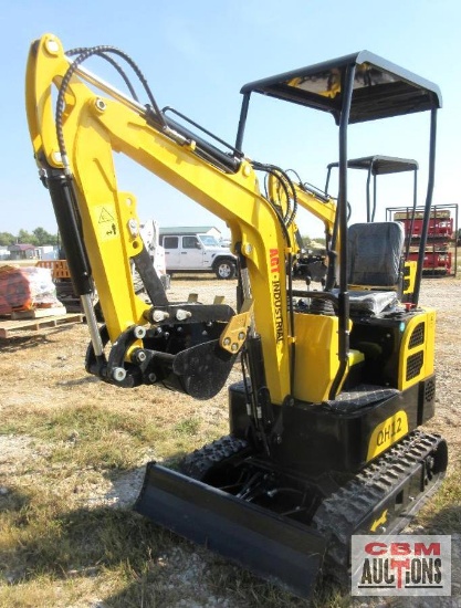 2023 AGROTK QH12 1 Ton Mini Excavator 13.5 HP Briggs & Stratton Gas Electric Start, Open Station