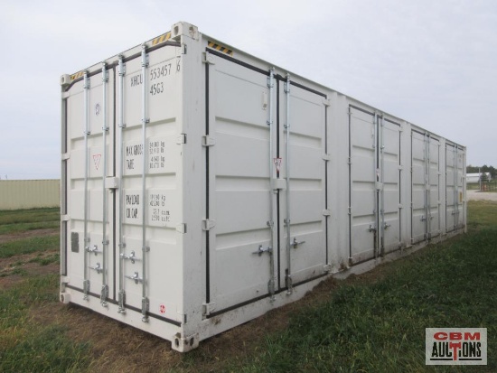 2023 40' Cargo Shipping Container 4- 92" Double Doors On The Side And Rear Doors, One Trip Use