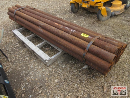 20- 2 7/8" x 8' Steel Pipe Fence Posts, Nice Clean Pipe-Possible More Available At Load Out To