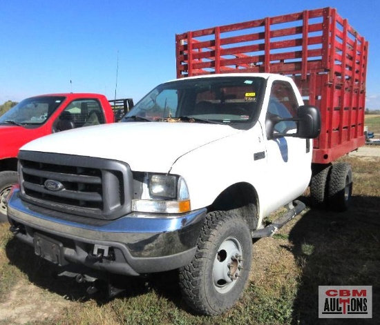 2002 Ford F-250 Flatbed 4x4 Pickup Truck, VIN # 1FTNF20L22EA19522