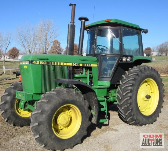 1987 John Deere 4250 Tractor MFWD, JD466 Turbo Engine 144Hp, 7,432hrs, 15/4 Power Shift