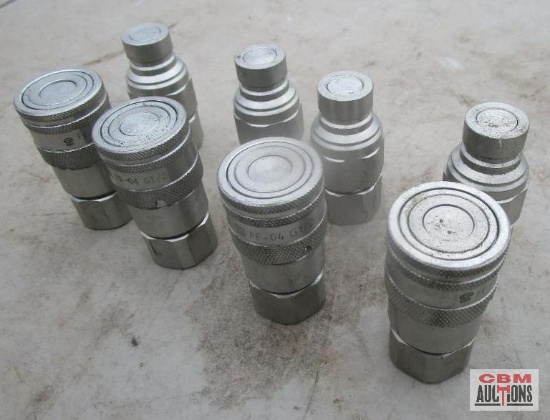 4 Sets Of Skid Steer Hydraulic Hose Quick Couplers 4 Female & 4 Male For 1/2" NPT Pipe Thread *BLM