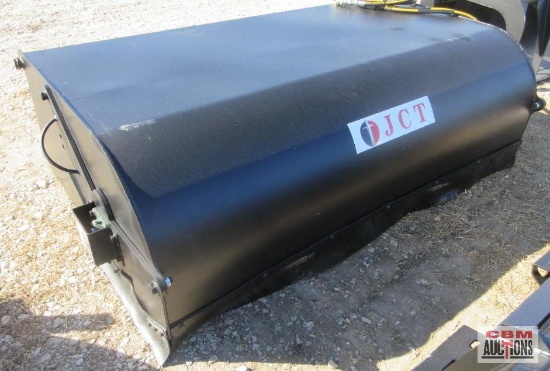 JCT 72" Skid Steer Pickup Box Broom Sweeper, 26" Brushes, Direct Drive Motor With Hoses & Couplers
