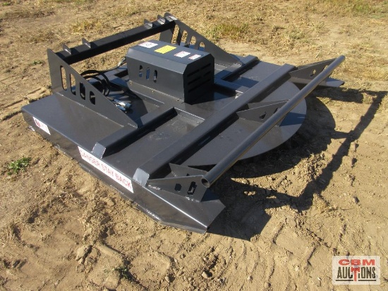 JCT 72" Skid Steer Brush Cutter Mower With Hoses & Couplers 6' Wide Deck Built With 7 Gauge Steel.