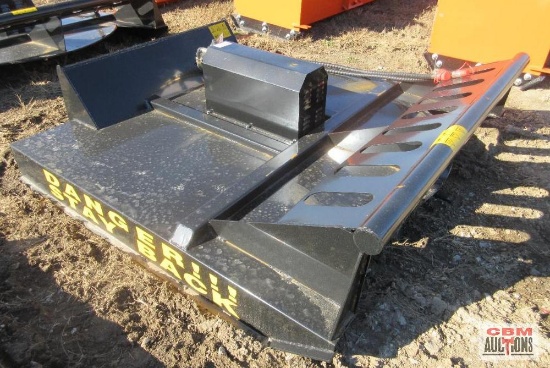 Mower King SSRC 72" Skid Steer Brush Cutter Mower, Hoses & Couplers SHIPPED WITH NO OIL IN GEAR BOX,