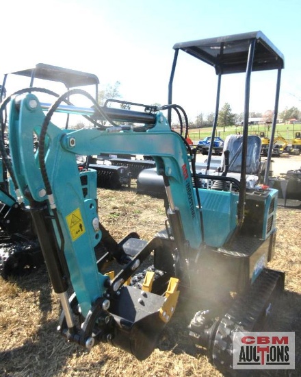 AGROTK QH12 1 Ton Mini Excavator 13.5 HP Briggs & Stratton Gas Electric Start, Open Station ROPS,