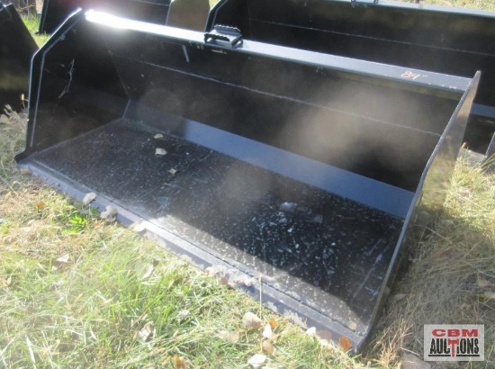 84" Skid Steer High Capacity Snow / Litter / Mulch Smooth Bucket Weighs #534 (Unused)