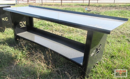 29"x 90" Steel Workbench With Lower Shelf Formed Front And Backstop Weighs #243