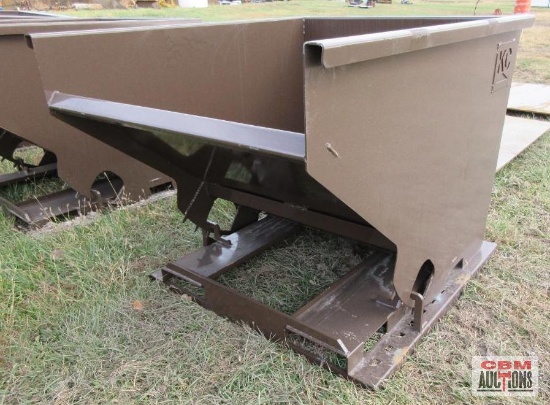 2 Cu Yd Stackable Self Dumping Trash Debris Hopper With Fork Pockets Weighs #650 (Unused)