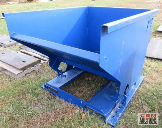 2 Cu Yd Stackable Self Dumping Trash Debris Hopper With Fork Pockets Weighs #650 (Unused)