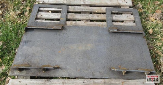 Extreme Heavy Duty 5/16" Weld On Skid Steer Backing Attachment Plate With Guard Weigh #110 (Unused)