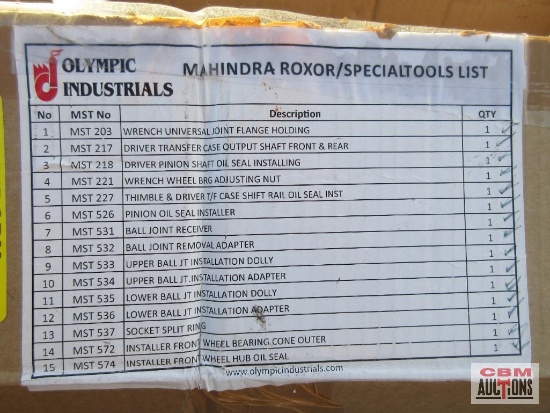 Mahindra Specialty Dealer Repair Tool Kit