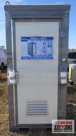 Bastone 110V Portable Restroom Toilets With Single Stool (Unused) (Small Dent On Side AT Bottom Fr