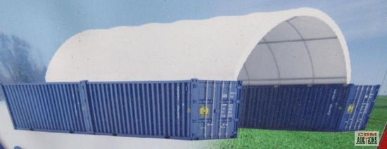 Gold Mountain-20'x40'x6'6" C2040-300gsm PE Dome Cargo Sea Container Shelter. CSA/TUV Snow Rating