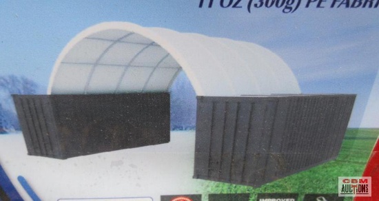 Gold Mountain 20'x20'x6'6" C2020-300gsm PE Dome Cargo Sea Container Shelter. CSA/TUV Snow Rating