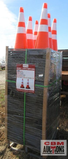Steelman 250-28" Heavy Duty PVC Safety Reflective Traffic Cones (Unused) 250 TIMES THE BID