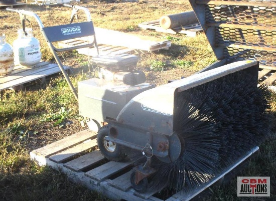 Sweepster 40" Walk Behind Sweeper Broom C36TWRPDS, Robins 6Hp Gas (Runs)