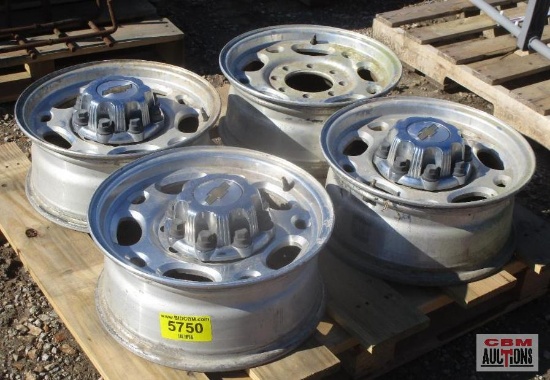 4- 2002 Chevrolet Aluminum 8 Bolt With 3 Caps