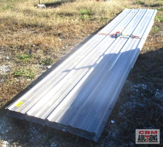 42+/- Used Barn Metal Charcoal 16'11" Longest Piece (Seller Said Was Installed 1 Day and Removed-Top