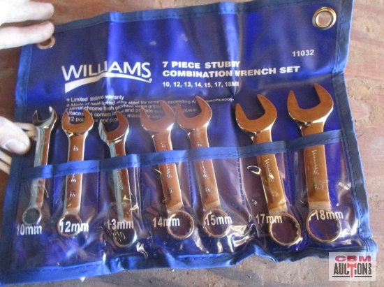 Williams 7PC Metric Stubby Wrench Set 10mm-18mm *CLM