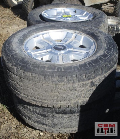 4- Aluminum Wheels & Tires (Removed From 2009 Chevy 1500)