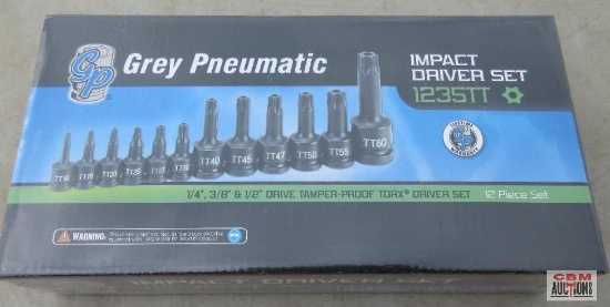 GP Grey Pneumatic 1235TT 1/4"-1/2" Drive Tamper Proof Torx Driver Set T10-T60 *CRM