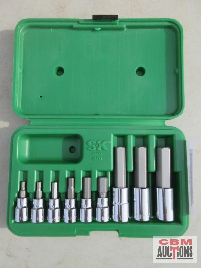 S-K 19734 9 Piece 3/8" And 1/2" Drive METRIC Hex Allen Bit Socket Set 4mm-17mm *CRM