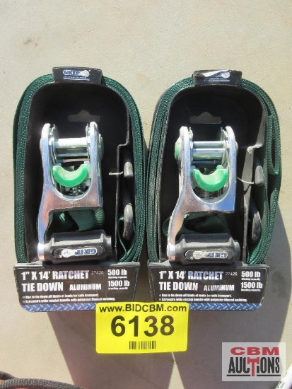 2-Grip 27426 1"x14' Ratchet Straps *CRT
