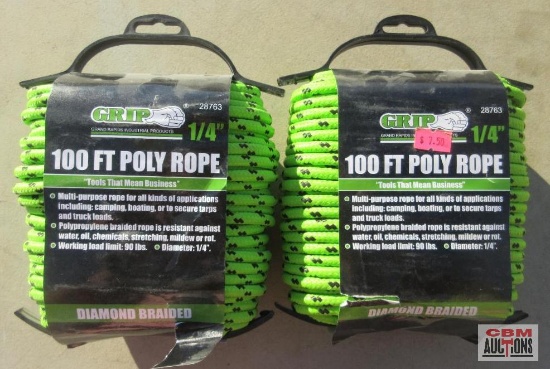 2-Grip 28763 100' Poly Diamond Braided Rope *CRT