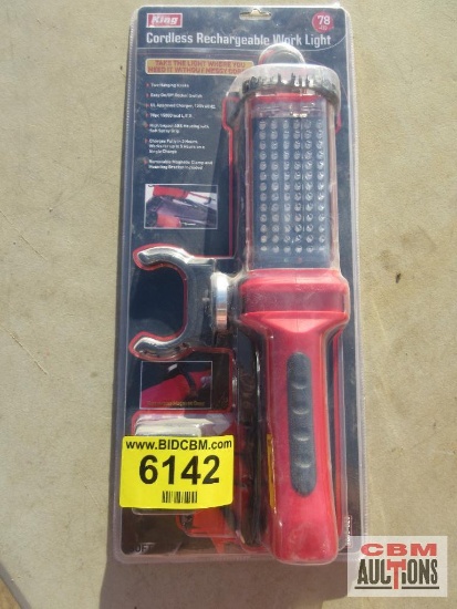 King 3465-023 Cordless Rechargeable 78 LED Work Light *CLT