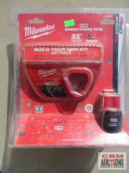 Milwaukee 48-59-2420 M12 Everything Fits Charger & M12 RedLithium CP2.0 Battery *ELM