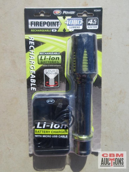 Power W2669 Firepoint Rechargeable Flashlight 4K Lumens *ELM