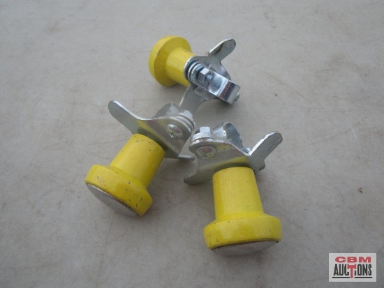 3-Yellow Tractor Spinner Knobs *ELB
