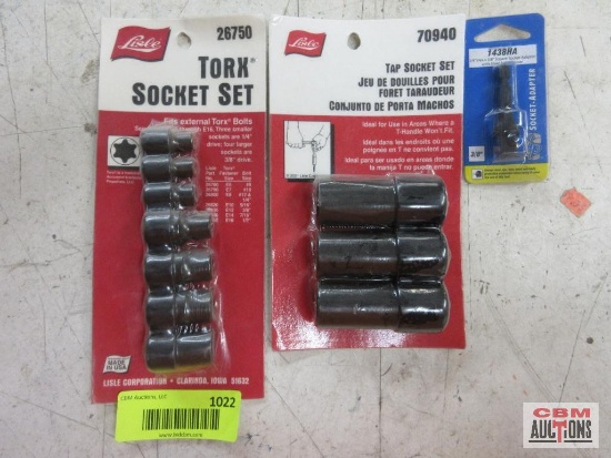 Lisle 26750 Torx Socket Set E6-E-16 70940 Tap Socket Set 5/8"-3/4" GP Grey Pneumatic 1438HA...1/4" H