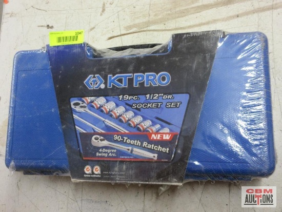 KTPRO A4503R 19 Pcs 1/2" Drive SAE Socket Set 3/8"-1 1/8"