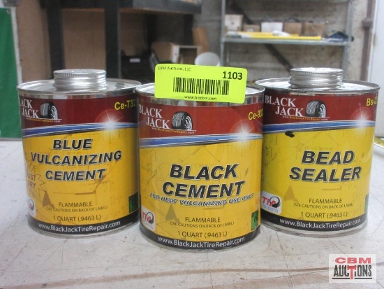Blackjack CE-732 Blue Vulcanizing Cement CE-932 Black Cement BS-228...Bead Sealer ...