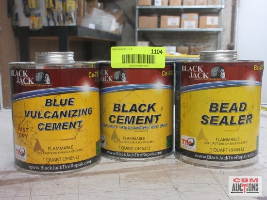 Blackjack CE-732 Blue Vulcanizing Cement CE-932 Black Cement BS-228 Bead Sealer ...