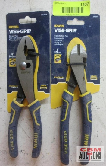 Irwin Vise Grip 2078308 8" Diagonal Cutting Pliers 2078408 8" Slip Joint Pliers ...